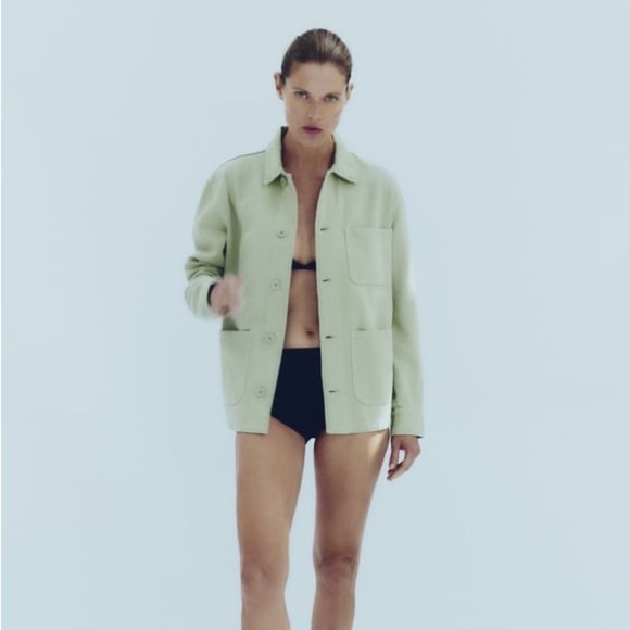 Zara Oversized Overshirt Jacket Shacket - Picture 2 of 13